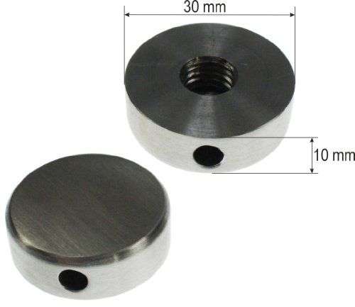 Preisvergleich Produktbild Stoßgriffbefestigung Flachmuttern-Set M 10, Edelstahl A2