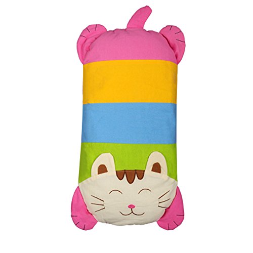 Baby's Buckwheat Hull Pillow with Cotton Pillow (1-3years) ( Cat, Pink )