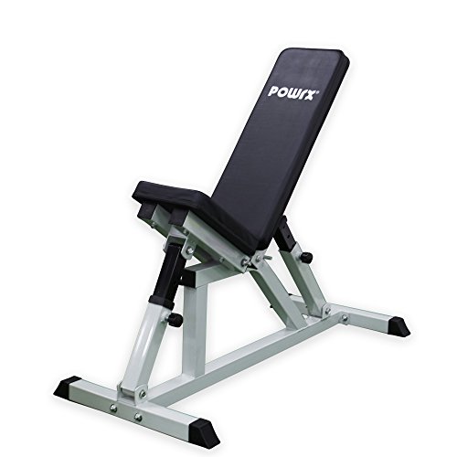 POWRX - Banco de Pesas Professional | Plano de/Oblicuo Banco Ajustable