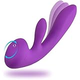 Lovey Angel Mujer Masajeador como Lengua lamiendo 360 Grado con Rotación Vibrante, múltiples funciones Vibrador para mujer con Doble Vibración, Sumergiable y Recargable