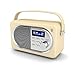Produktbild MAJORITY Shelford II Retro Tragbare Radio - Digital-Radio DAB/DAB+/UKW - Batterie und Netzbetrieb - Dual Wecker Weckzeiten - Schlummerfunktion und Sleeptimer - Kopfhörer-Anschluss (Creme)