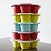 BEABA 6-Compartment Multiportions Silicone Food Storage (90 ml, Neon)