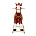 HOMCOM Children Child Kids Plush Rocking Horse with Sound Handle Grip Traditional Toy Fun Gift Brand New (Brown)