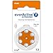 Produktbild everActive 13, 6 Stück, Hörgerätebatterien, hohe Leistung, Zink-Luft-Batterien, 1 Blisterkarte, 4-jährige Haltbarkeit, orange, Ultrasonic PR48
