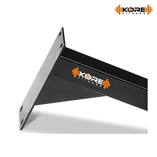 Kore K-WM-CHINUP-BAR-SR-ABS Wall Mount Pull-Up Bar and Ab Strap Combo Maximum Load 120 KG (Top Rod length 38 Inch) - Image 4