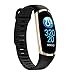 Produktbild AZZ Fitness-Tracker-wasserdichtes IP68-Smart-Armband, Schlaf-Monitor-Kalorienzähler-Uhr, Smart-Armband der Damen-Damen-Herren (Farbe : SCHWARZ)