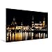 Produktbild Premium Textil-Leinwand 75 cm x 50 cm quer, Blick auf die Dresdner Altstadt bei Nacht | Wandbild, Bild auf Keilrahmen, Fertigbild auf echter Leinwand, Leinwanddruck (CALVENDO Orte)