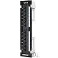 Intellinet 560269 Patch Panel,Cat6, Wall-mount, UTP, 12 Port, Black