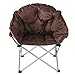 Produktbild Brown Moon Chair Kreative Faule Oxford Tuch Folding Sun Liegestühle Portable Single Recliners Sofa Bett Casual Runde Radar Stuhl Mittagspause Faul Schlafzimmer Stühle mit Rückenlehne