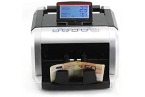 YATEK Contadora de Billetes con detector de Billetes Falsos Eco-Note +, Funciona con los Billetes nuevos de €