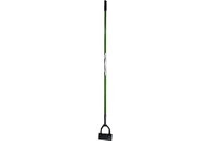 AAMEN Dutch Garden Hoe with Carbon Steel Blade & Durable Tubular Steel Shaft, Garden Tools For Weeding, Digging, Ditching, Non-Slip PVC Grip, Gardening Hoe Heavy Duty Long Handle, 138x15x6 cm