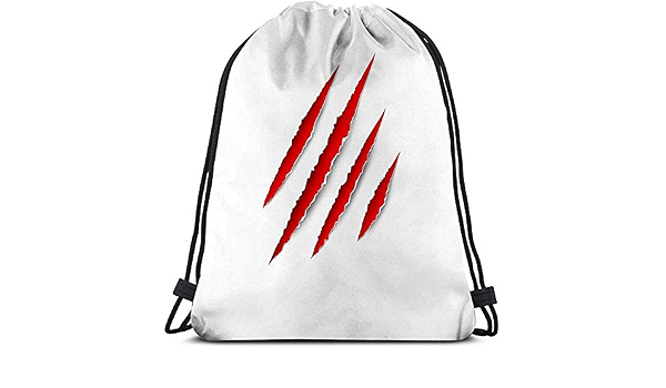 Zaino da palestra con cordino Borsa classica con coulisse Borsa sportiva  per uomo Donna artigli graffi di zampa isolati artigli animali trasparenti  orrore graffio tigre leone orso Freddo : Amazon.it: Sport e