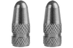 Marcraft Gun-Metal Grey Metal Presta Tyre Valve Dust Caps (2 Pack) for Bicycles And Motorcycles | Not For Cars | Anodised Alloy | Screw-On