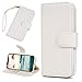 Produktbild Flip Handy Schutzhülle für iPhone XR Case Cover, Stoßfest Weich PU Leder Hüllen Damen Herren Karten Magnet Stand Halter Brieftasche Klappetui (Weiß)