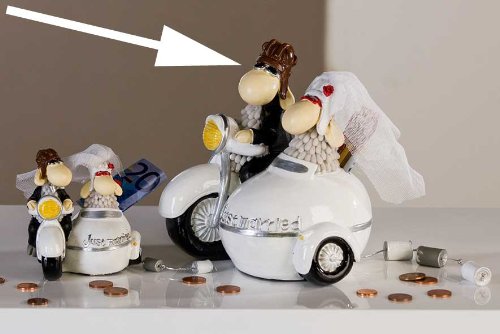 Spardose Brautpaar Hochzeitswagen für Geldgeschenke