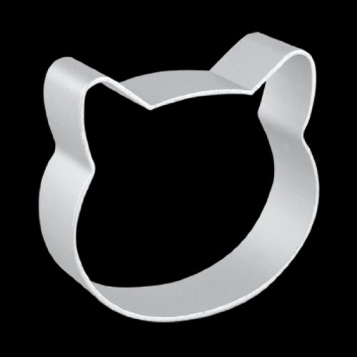 sourcingmap® Silber Cartoon Katze-Kopf Kuchen Plätzchenform Gebäckform Ausstechform Model
