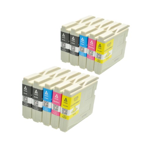 10 Tintenpatronen für Brother LC1000 4-2-2-2 - 4xBlack,25 ml 6xColor,18 ml ,kompatibel