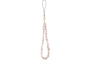 AOKSUNOVA Handykette Universal Handyanhänger Kurz Handy Perlen Schlüsselband Kristall-Steine Handyband Handschlaufe (Rosa)