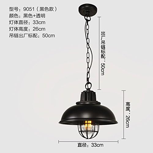 The Cafe Bar chandelier industrial wind Retro bar glass chandeliers 9051, toastrack lunch black