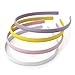 Set of 4 Pastel Tone Plain Fabric Covered Alice Hair Bands Headbands
