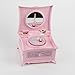 Colorful Light Jewelry Box with Mirror Rotating Ballerina Puppet Music Box Gift Pink