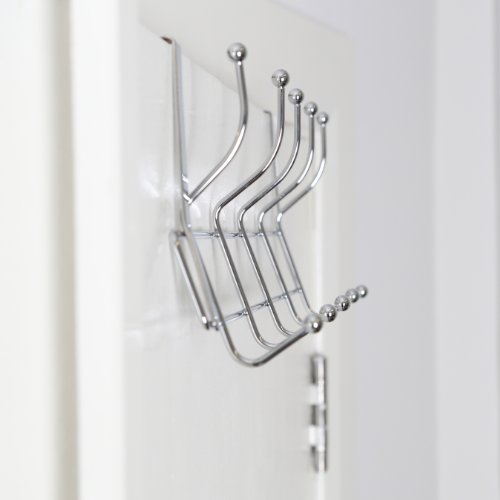 Premier Housewares Türhaken, 16 x 41 x 11 cm, Chrom, 10 Haken - 2