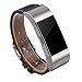 Produktbild Weekendy Für Fitbit Charge 2 Ersatz Uhrenarmband, Sport Verstellbare Luxus Leder Classic Armband Strap Band Zubehör Armreif Armband Armband für Fitbit Charge 2 ( Farbe : Black )