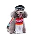 Price comparison product image Amakunft Mexican Sarape Blanket with Sombrero Headpiece, Pet Festival Costume Dog Rainbow Poncho Mariachi Puppy Taco Bell - Dog Clothes - Coat - Costume - Sweater - Vest for Christmas Day & Party