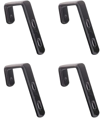 2 Schwarze Etagenbett-Leiterhaken – Aus Eisen, Mit PVC-Beschichtung, Belastbar Bis 22,7 Kg