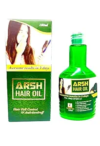 Al-Arsh Care Hair fall and anti dandruff hair oil helping in hairfall control and grow new hairs remove dandruff 100% effective 3 days use guarantee effects nourishes hair and totally damage control (100ml)