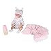 Produktbild JullyeleDEgant 45 cm Kawaii Kinder Reborn Baby Puppe weiche silikon lebensechte Neugeborene Puppe mädchen Geburtstag Weihnachten Geschenk für Kinder mädchen