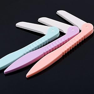 G2PLUS 3 PCS Eyebrow Razor Shaper Cheek Facial Hair Remover Peach Fuzz Shaver Women's Trimmer Shaving Grooming Kit - Image 3