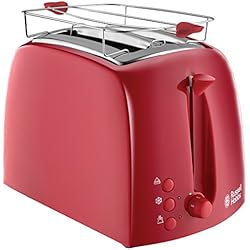 Russell Hobbs 21642-56 Toaster Grille-Pain Texture Fentes Larges - Rouge