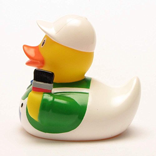 Quietscheente Maler Ente, Gummiente, Quietscheentchen, Badeente, Quietsch Ente, Sammelfigur, Gummi Bade Spielzeug, LiLaLu, 2062 - 4