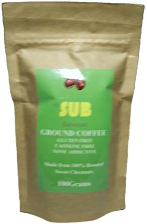 SUB Ground Coffee Substitute Gluten Free, Caffeine Free, None Addictive Made from 100% English Roasted Sweet Chestnuts (100 Gram Pouch)