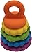 5 Piece Teething Tower Stackable Silicone Rings for Baby's Sore Gums Promote Fine Motor Skills in Ages 3 Months and Up