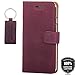 Produktbild SURAZO Premium Vintage Ledertasche Schutzhülle TV Wallet Case aus Echtesleder Nubukleder Farbe Burgund für Huawei Mate 20 PRO