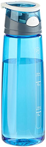 PEARL sports BPA-freie Kunststoff-Trinkflasche mit Einhand-Verschluss, 700 ml, blau