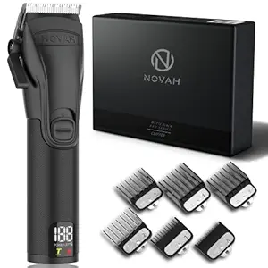 Novah Professional Hair Clippers for Men - Cordless Barber Clipper Hair Cutting Kit, Beard Trimmer Haircut Grooming Set