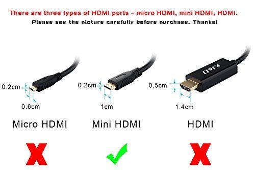 Mini HDMI auf VGA, J&D Goldbeschichteter Mini HDMI auf VGA Konverter – Schwarz - 2