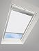 Produktbild Darkona ® Dachfensterrollo für VELUX-Dachfenster - Verdunkelungsrollo - Zahlreiche Farben/Zahlreiche Größen (MK08, Weiß) - Silberner Aluminiumrahmen