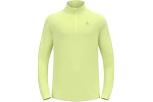 Odlo Herren Odlo Laufshirt Herren Langarm Essential Ceramiwarm I Sport Shirt Männer I Sport Oberteil I Midlayer I Fitness Shirt Sweater (1er Pack)