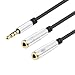 Produktbild Awanka Audio kabel 3.5mm Stecker auf Doppel 3.5mm Klinkenstecker (Headset und Mikrofon) Y Splitter Kabel 3.5mm Aux Stecker auf Mikrofon und Kopfhörer Buchse für PC Gaming Headsets 30cm Länge