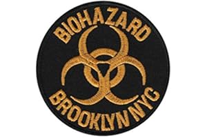 MAJEN Biohazard Brooklyn NYC Hardcore Punk Met Patch Badge Embroidered Iron on Applique Souvenir Accessory