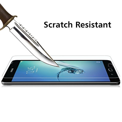 OMOTON Panzerglas Schutzfolie für Galaxy Tab S2 8.0 Wi-Fi mit [9H Härte][ Anti-Kratzen][Kristall-klar][Bläschenfrei zu Montage][lebenslange Garantie] - 3