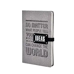 Doodle Simply Ideate Premium Soft Bound PU Non Dated Diary/Noteook (5.5 X 8.5 Inches, 80 GSM, 192 Ruled Pages). Executive Diary for Office, Diary for Personal Use