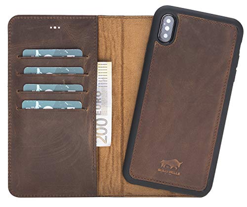 Solo Pelle iPhone XS Max 6.5 Zoll abnehmbare Lederhülle (2in1) in Vintage Braun inkl. Kartenfächer für Das original iPhone XS Max 6.5 Zoll Solo Pelle iPhone XS Max 6.5 Zoll abnehmbare Lederhülle (2in1) in Vintage Braun inkl. Kartenfächer für Das original iPhone XS Max 6.5 Zoll