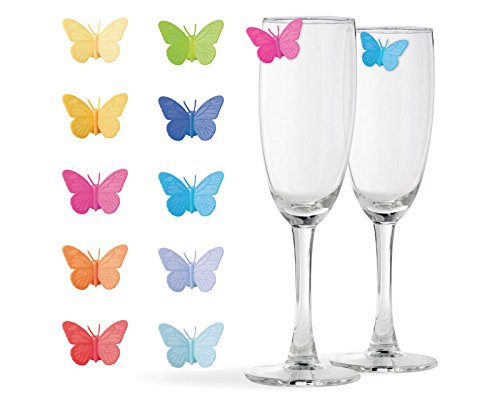 Glas Marker Schmetterling 10er Set