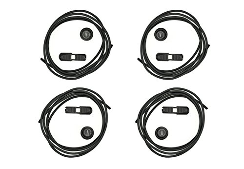 ATHLETIZE 2 Paar / Schnürsenkel mit Schnellverschluss / Elastische Schnürsenkel / Schnell-Schnürsystem / Perfekter Halt / Schleifenlos / Mit eBook „Besser laufen durch optimale Schnürtechniken“ (Schwarz) - 8