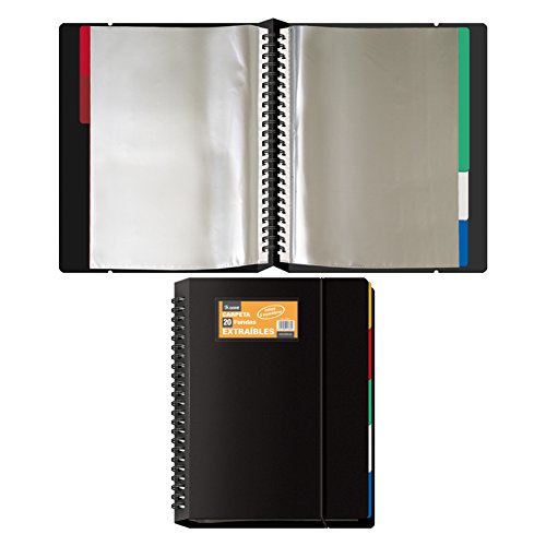 Dohe 91364 - Carpeta de 20 fundas  extra  ble  color negro